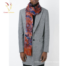 Mens Printed Woolen Scarf Silk Scarf